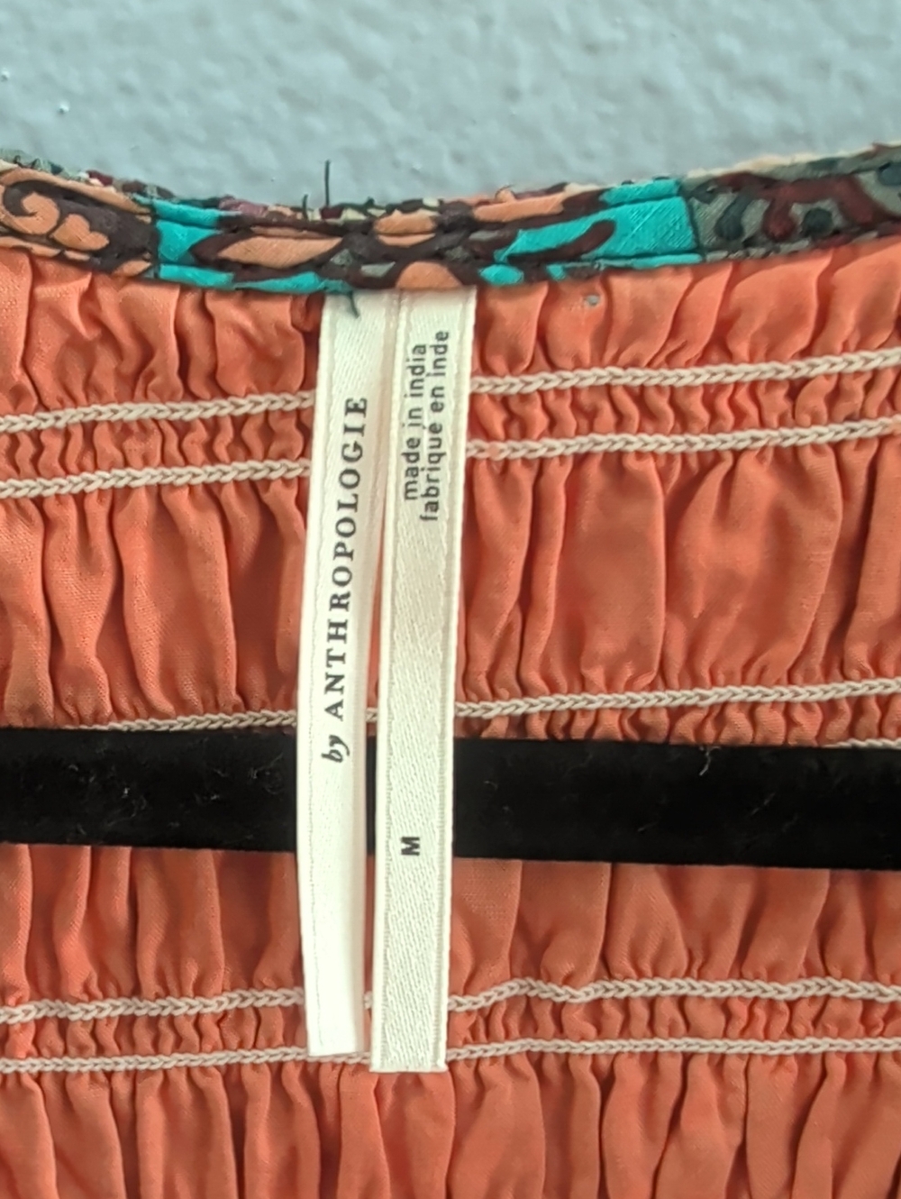 By Anthropologie Peregrine Boho Printed Maxi Dress with Turquoise Accents - Picture 3 of 13